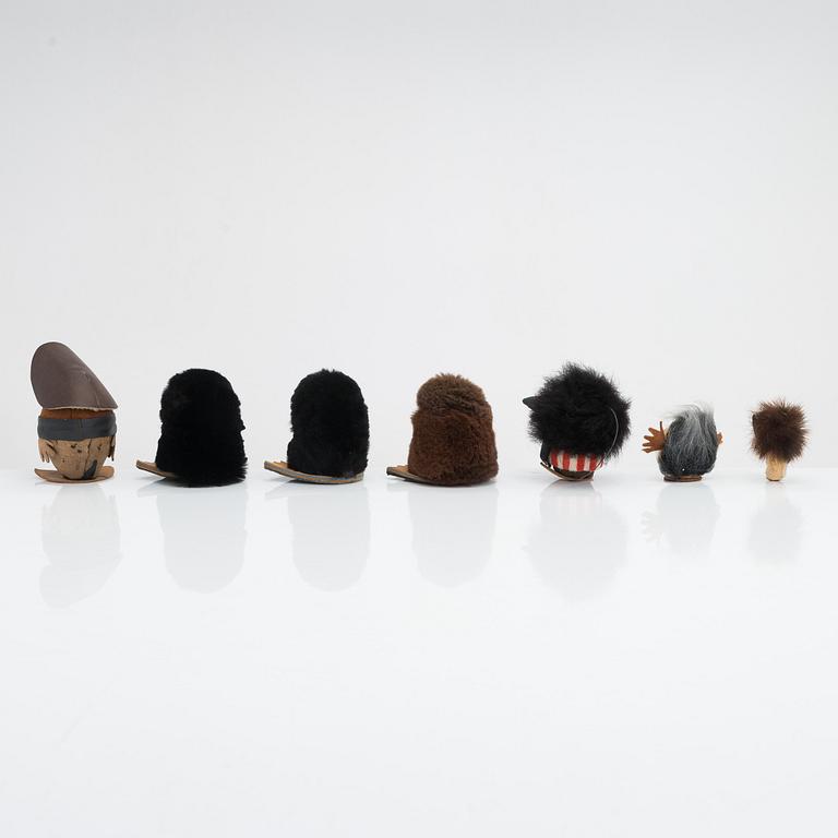 Helena Kuuskoski, Atelier Fauni,figuureja, 7 kpl, Suomi, 1960-70-luvulta.