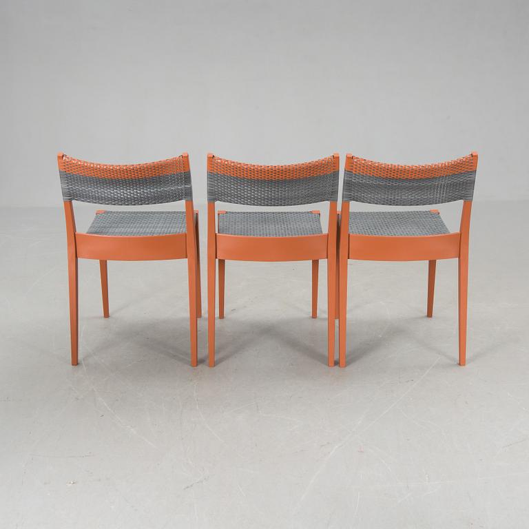 STOLAR, 3 st samt BORD, "Play", Philippe Starck och  Eugeni Quittlet för Dedon. 2000-tal.