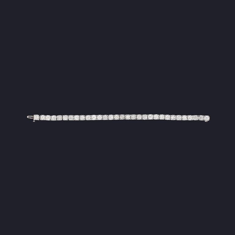 A brilliant cut diamond bracelet, tot. app. 16 cts.