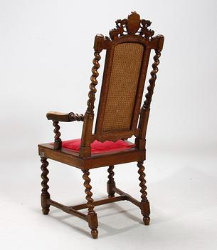 KARMSTOL, barockstil, sent 1800-tal.