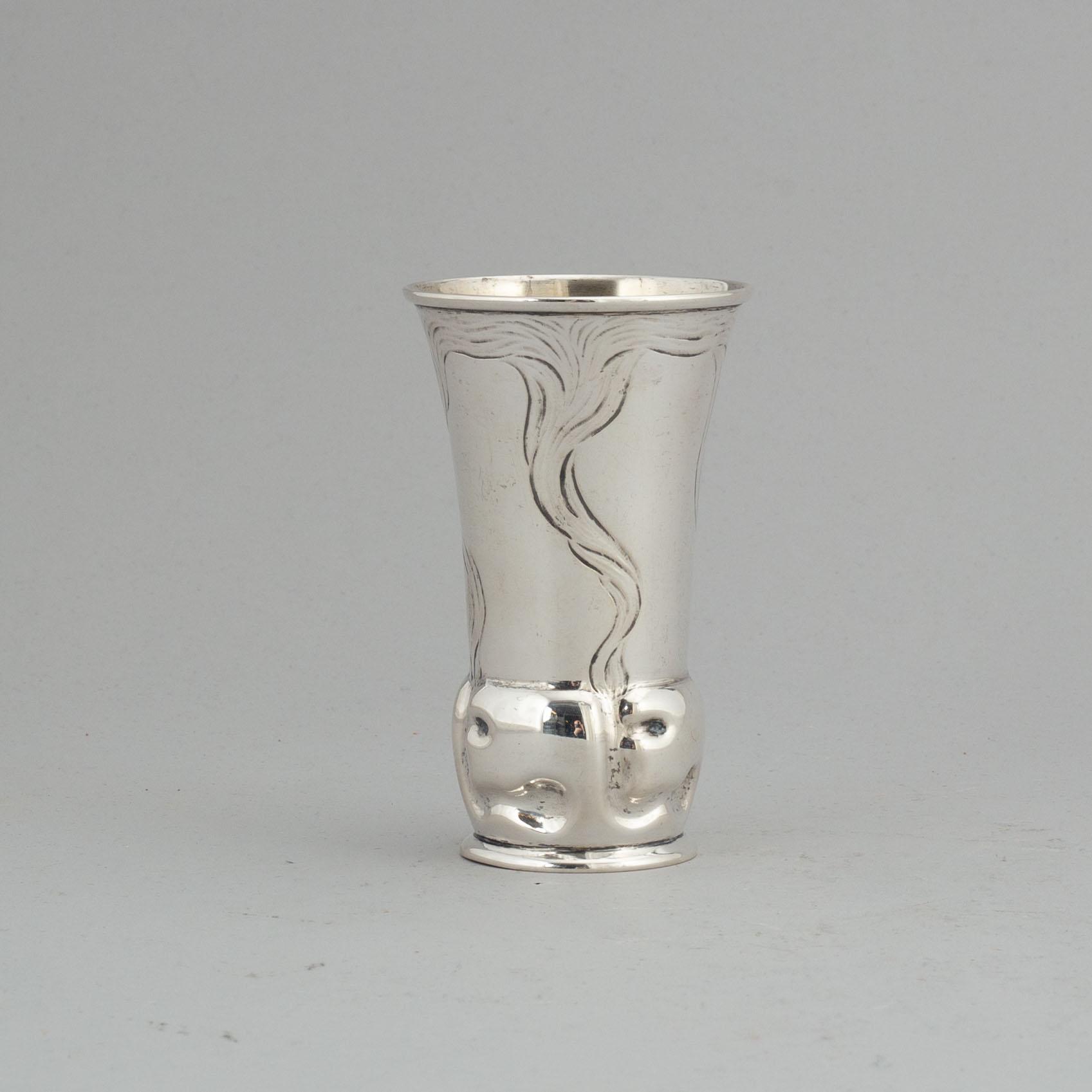 CARL MADSEN COHR, vas, silver, 1903, Besiktningsmästare Simon Groth.