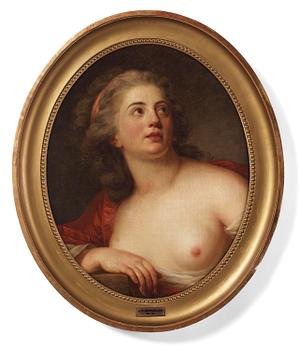 650. Adolf Ulrik Wertmüller, attributed to, Young woman, bust portrait.