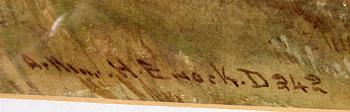 ARTHUR H. ENOCK, akvarell, sign.