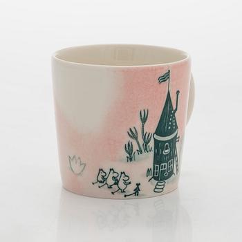 A porcelain Moomin 80 anniversary mug, 'Home', Moomin Characters, Arabia 2025, numbered 80.