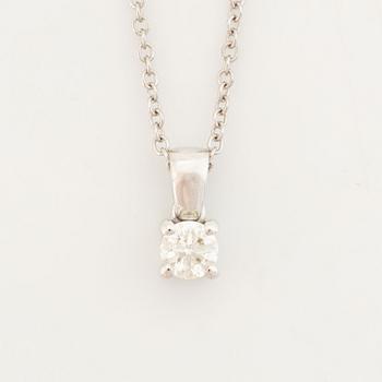 Brilliant cut diamond necklace, with IGI certificate.