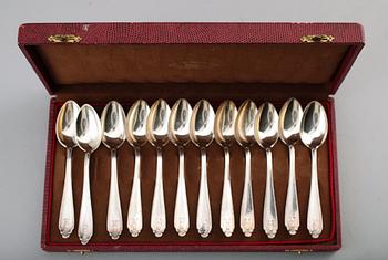 KAFFESKEDAR, 12 st, silver, modell Vasa, GAB, 1935-1936. Vikt ca 157 g.