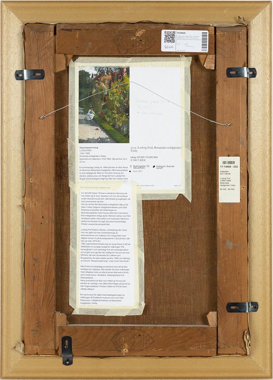 Ludvig Frid, DBW.s Botaniska trädgård, Visby.