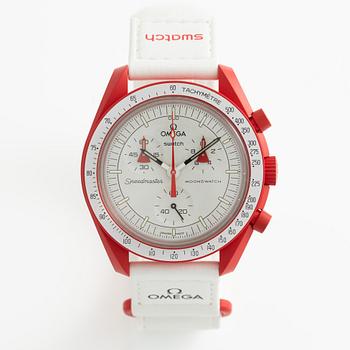 Omega/Swatch, MoonSwatch, "No Reserve", collection of 14 pcs, chronograph, wristwatches, 42 mm.