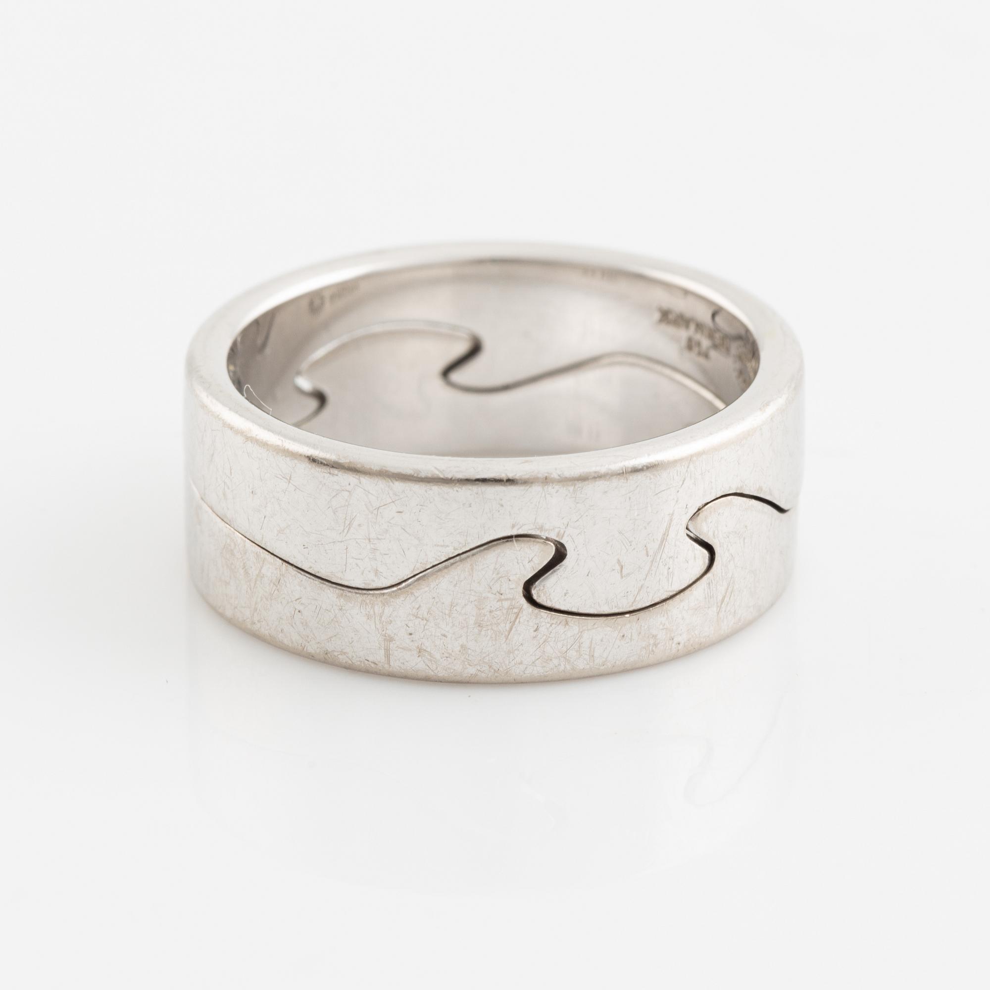 18K white gold "Fusion" two rings, Nina Koppel.
