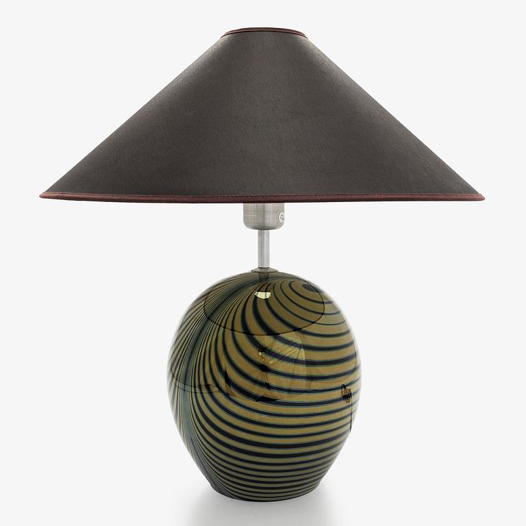 Oiva Toikka, bordslampa, "Ranta (Strand)", Notsjö/Kerlux Finland, signerad Oiva Toikka Nuutajärvi, 1900-talets slut.