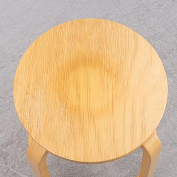Alvar Aalto, two stools, Bar Stool model 64 and Stool model 60, Artek.