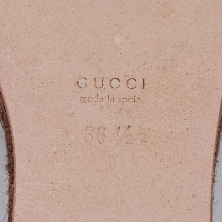 GUCCI, ett par sandaler, enligt märkning storlek 36,5.