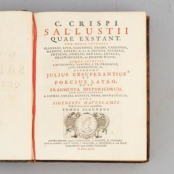 Sallust’s works, 1742 (2 vol).