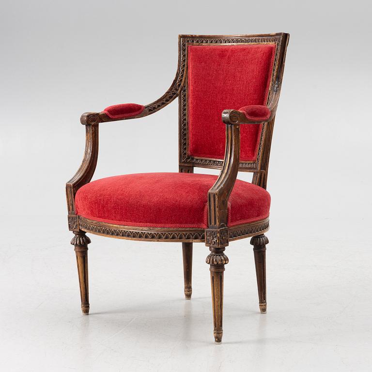 Joseph Ruste, karmstol, gustaviansk, Stockholm, sent 1700-tal.