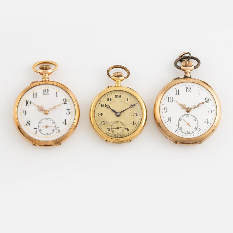 Mormorsur, 3 st, 14K/18K guld.