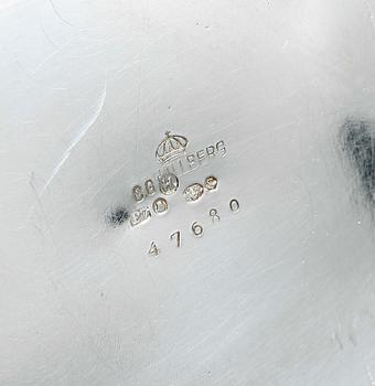 KAFFESERVIS, 3 delar, silver, CG Hallberg, Stockholm 1917. Tot ca 855 g.