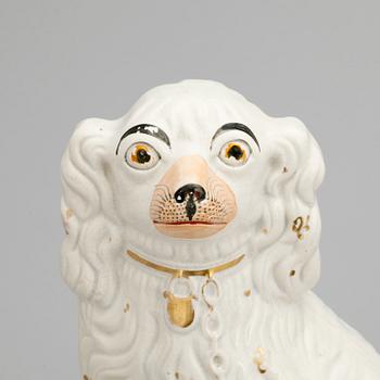 FIGURINER, ett par, flintgods, England, tidigt 1900-tal.