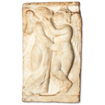 A marble relief, probably Roman 100-200 AD.