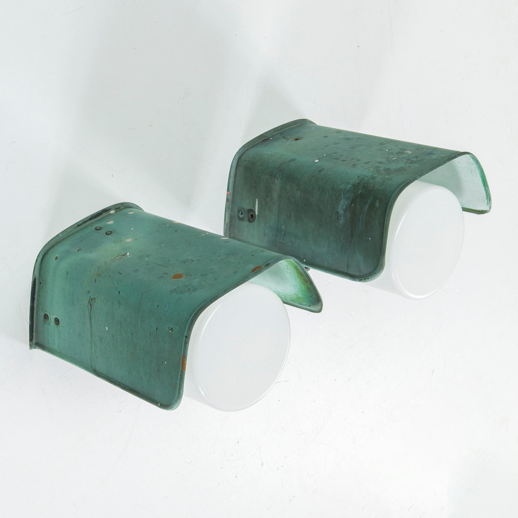 A set of two wall lamps / outdoor lightings, Sähköliikkeiden Oy (SLO), Finland 1930-40s.