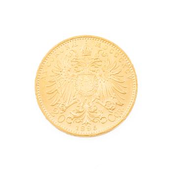 Gold coin, Austria-Hungary, 20 Corona, 1895.