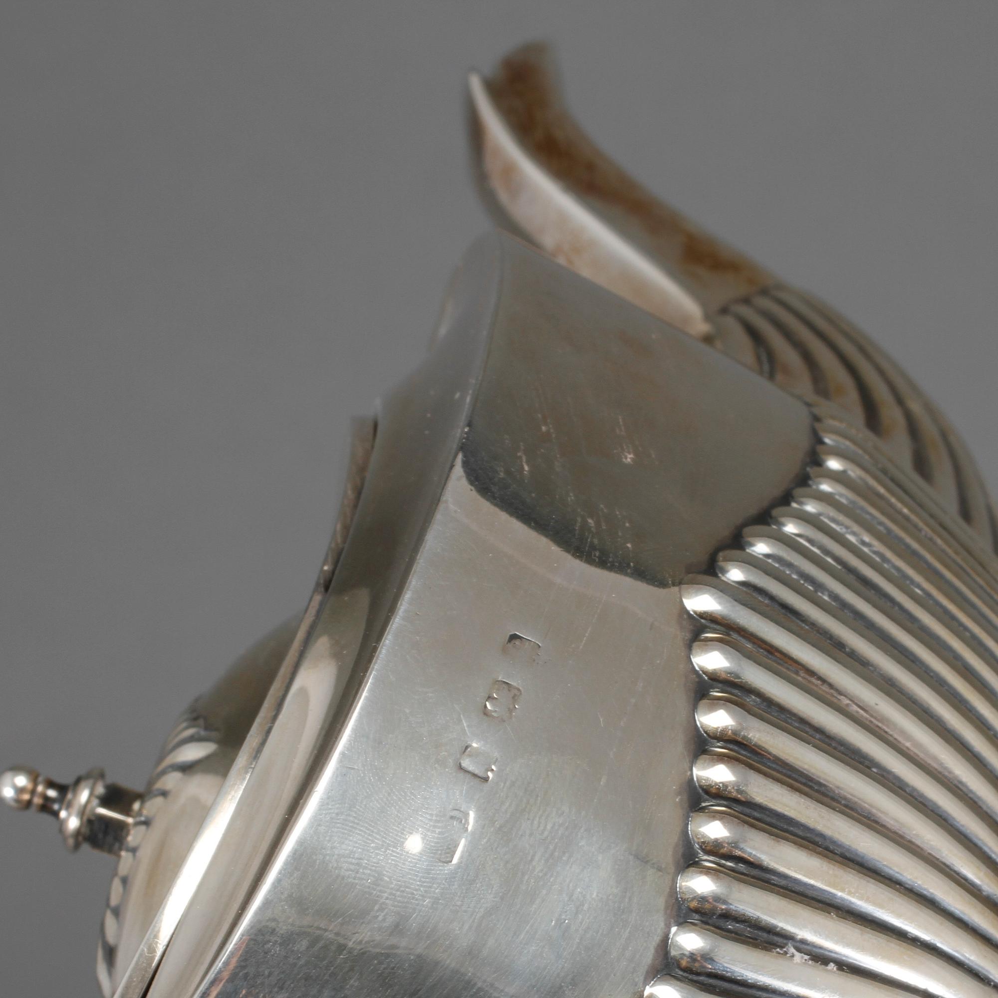 KAFFESERVIS, 4 delar, empirstil, Birmingham, England, 1902, vikt 370 gram.