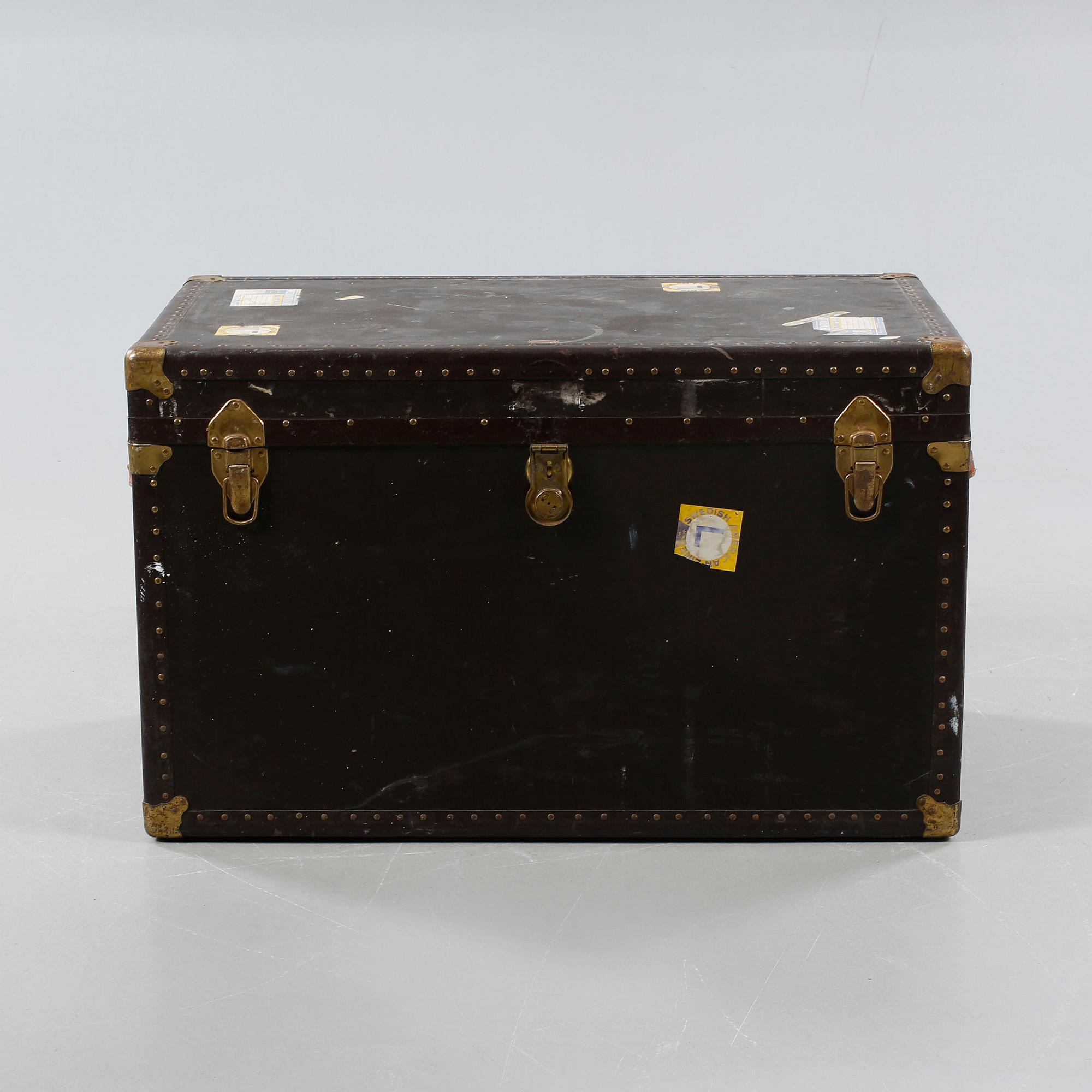 A trunk from Steiger Trunks in New York, early 20th century.