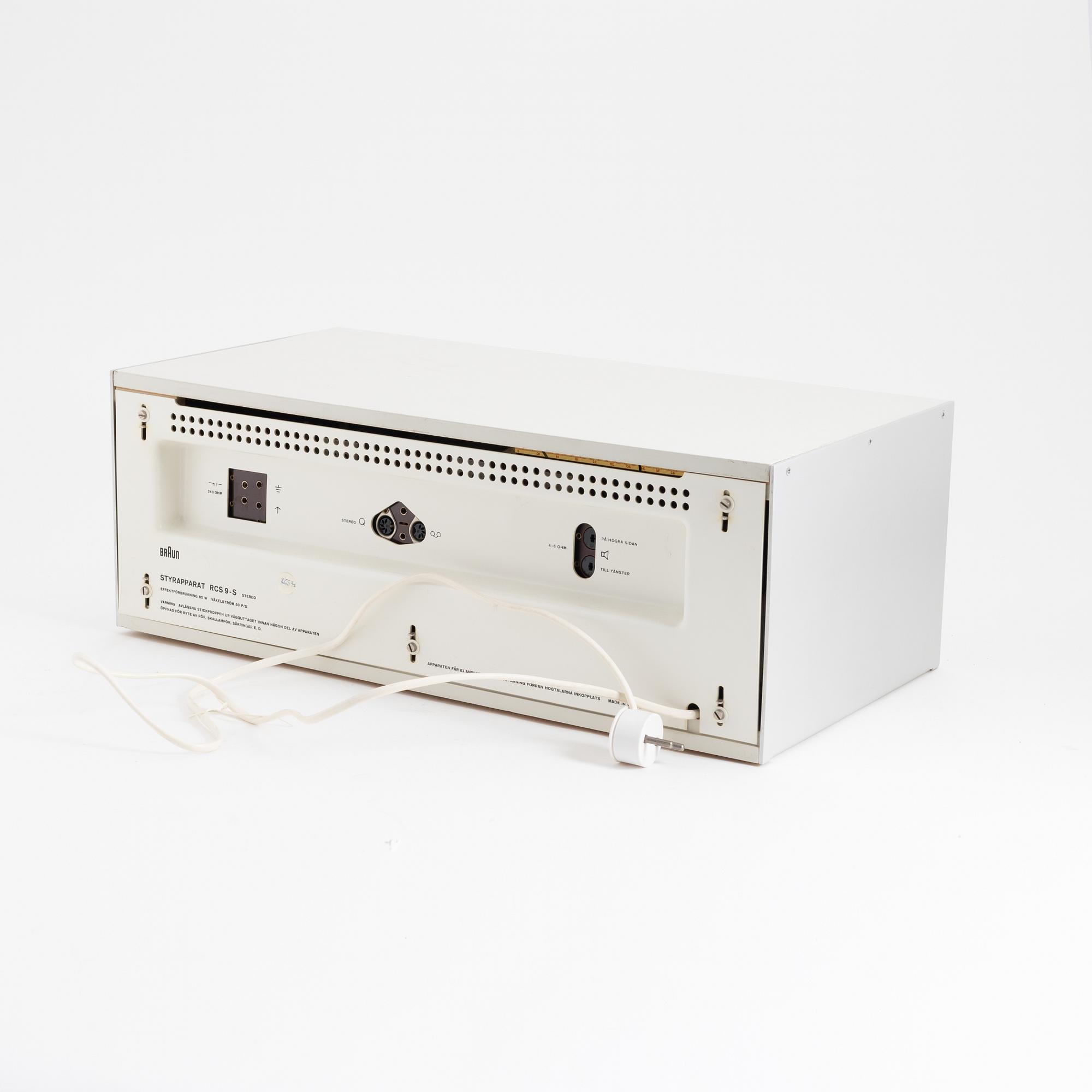 Dieter Rams, radio med förstärkare, modell "RCS 9-5", Braun, , formgiven 1961.