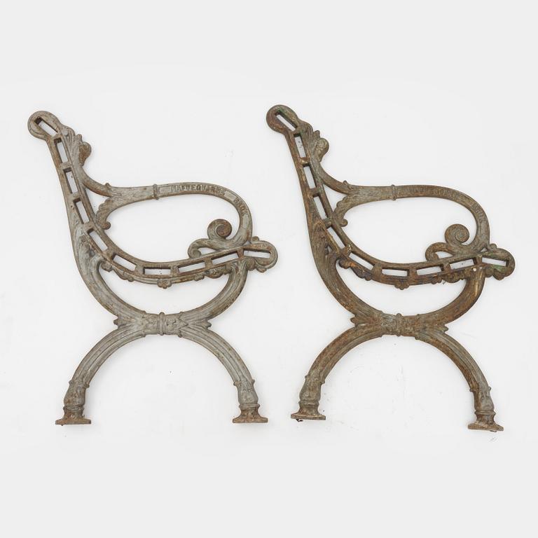 Sofa ends, a pair, Näfveqvarns bruk, model no. 9, depicted in the catalog from 1913.