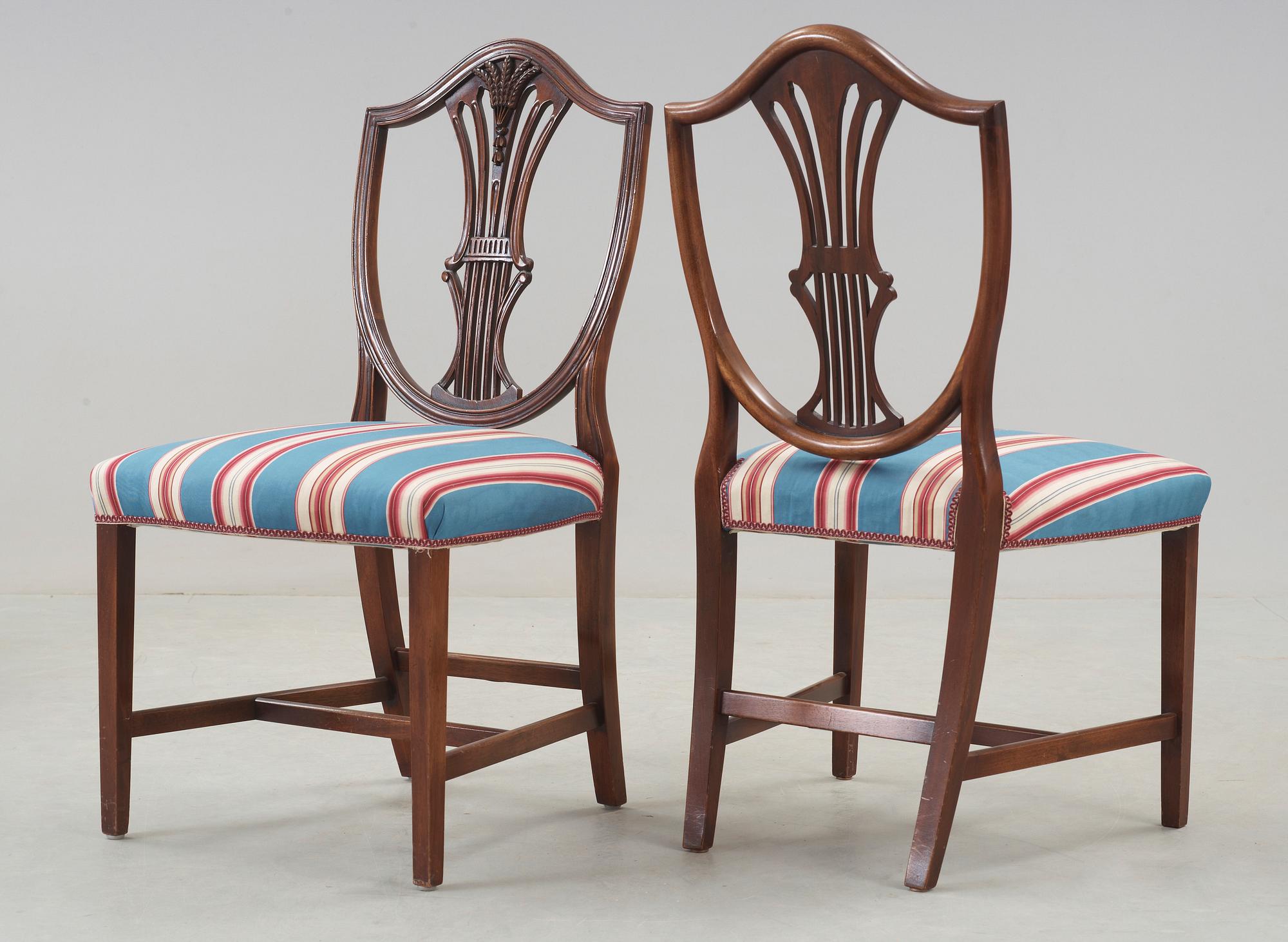 MATSALSMÖBEL, 13 delar. Engelsk stil, 1900-tal.