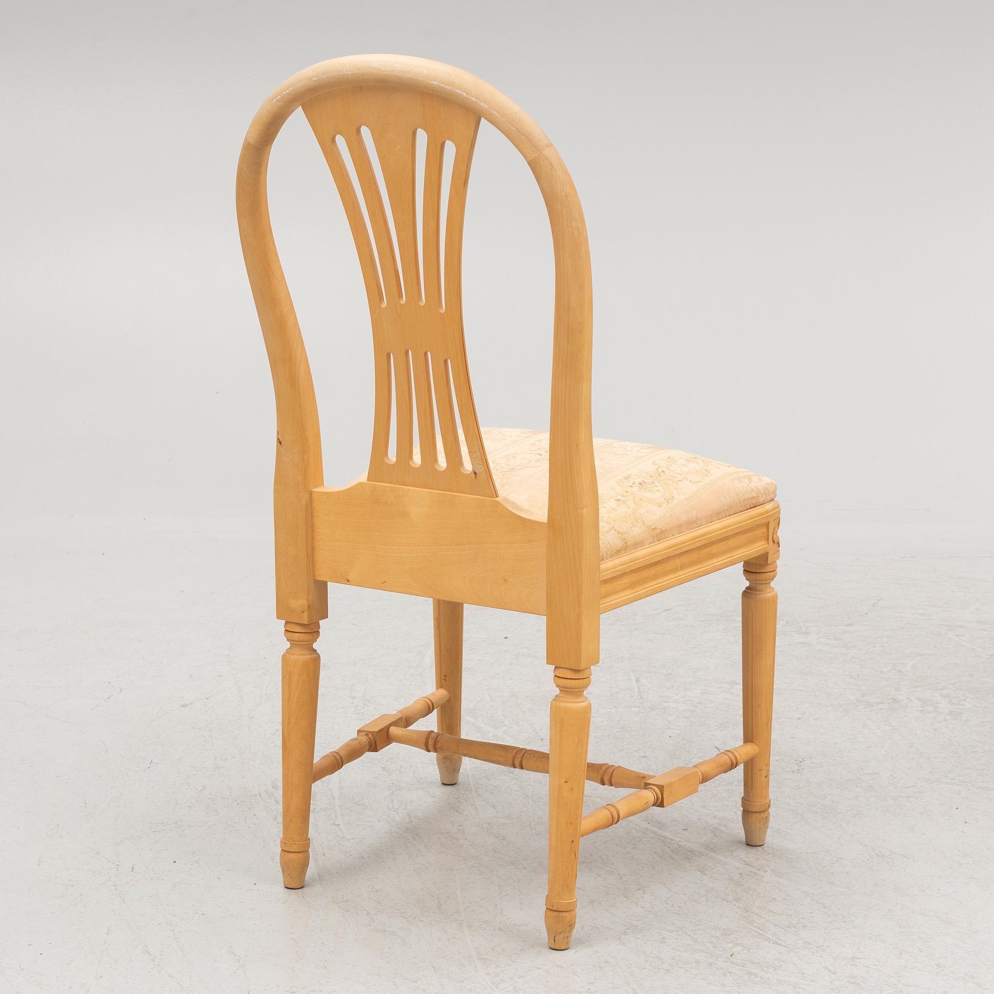 Stolar, 4 st, gustaviansk stil, 1900-tal.