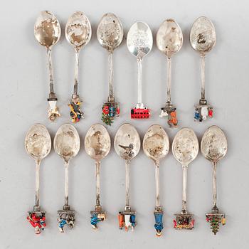 JULSKEDAR, 13 st, nysilver, 1900-talets första hälft.