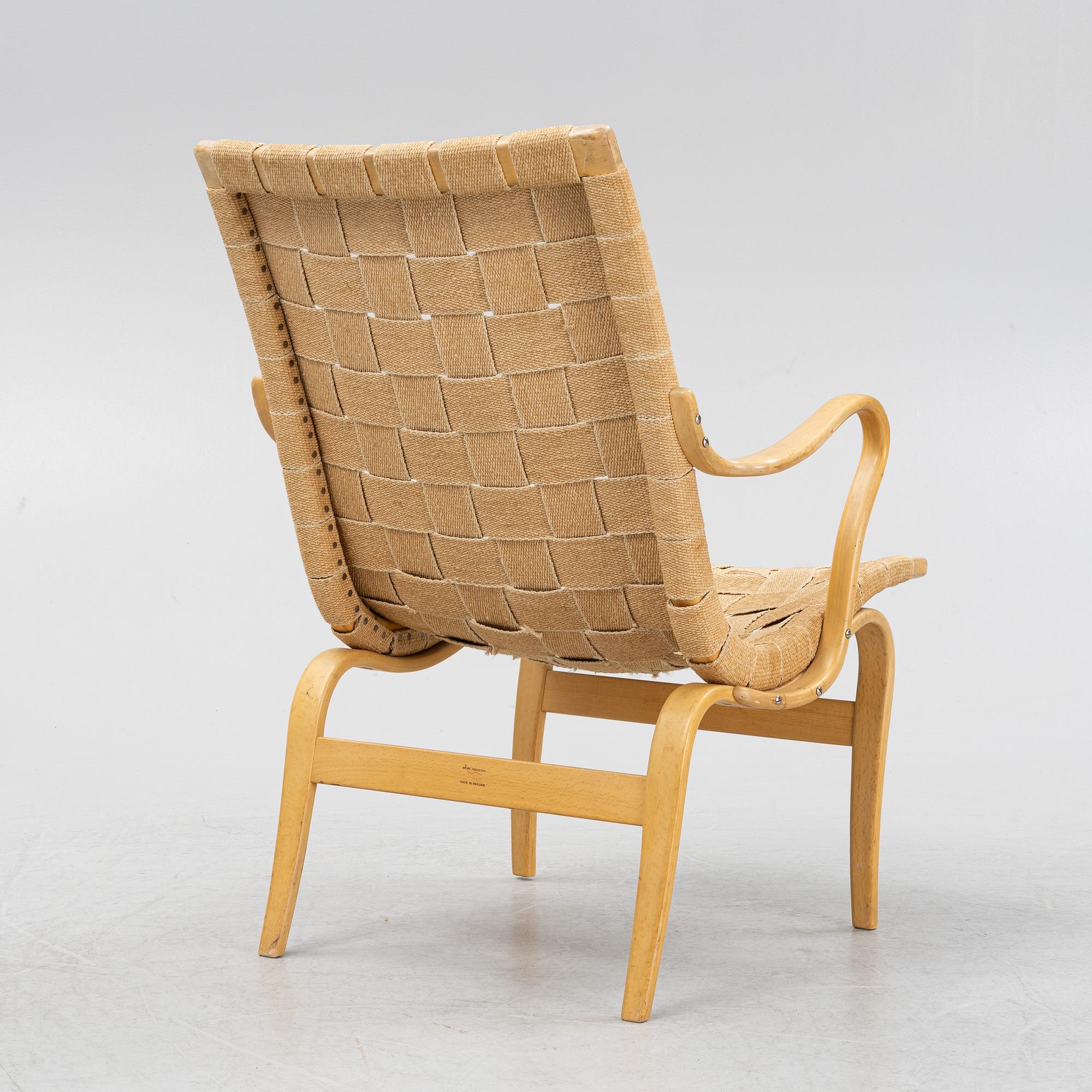 Bruno Mathsson, an 'Eva' easy chair for Karl Mathsson, second part of the 20th Century.
