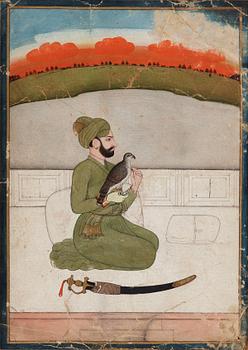 126. GOUACHE förhöjd med guld, Jammu, Indien, omkring 1770.