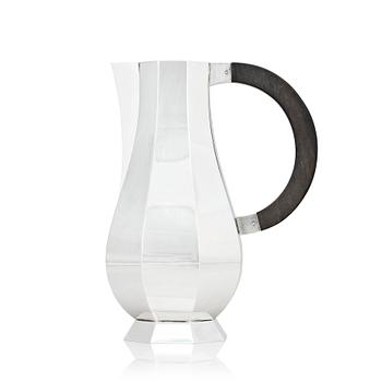 67. Wiwen Nilsson, a sterling silver pitcher, a 'hot water jug,' Lund, Sweden 1941.