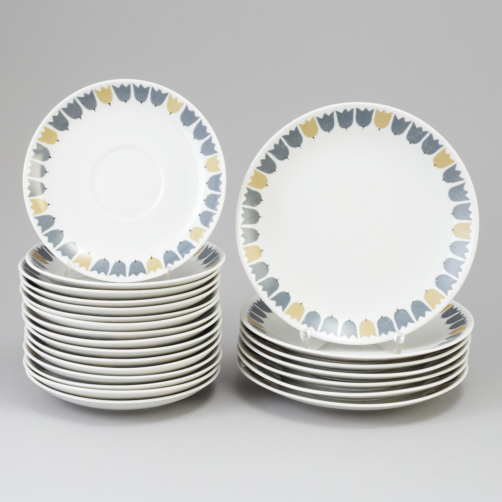 TESERVIS, 20+6 delar, porslin, "Party", Rörstrand, 1950/60-tal.