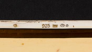 CIGARETTETUI, silver, Frankrike, svenska importstämplar. Vikt ca 148 g.