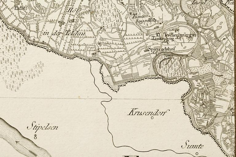 CFW VON SCHMETTAU, karta, 16 delar, "Mecklenburg Schwerin", 1793.