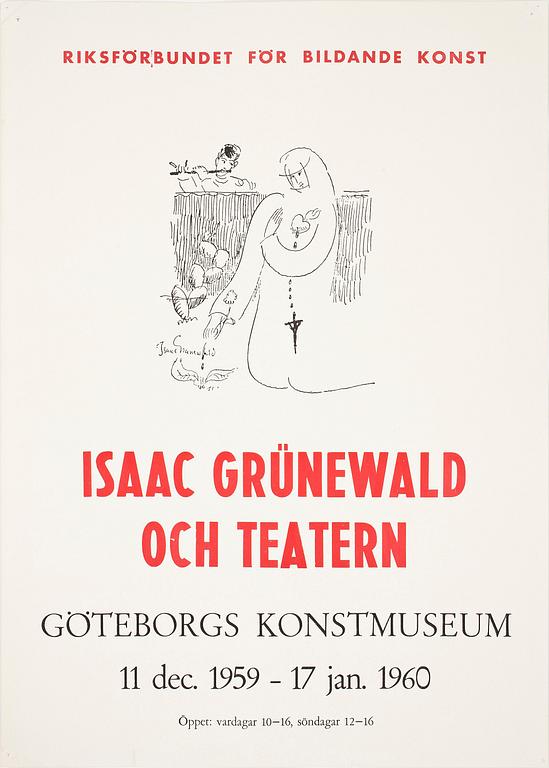 UTSTÄLLNINGSAFFISHER, 6 st, 1900-talets andra hälft.