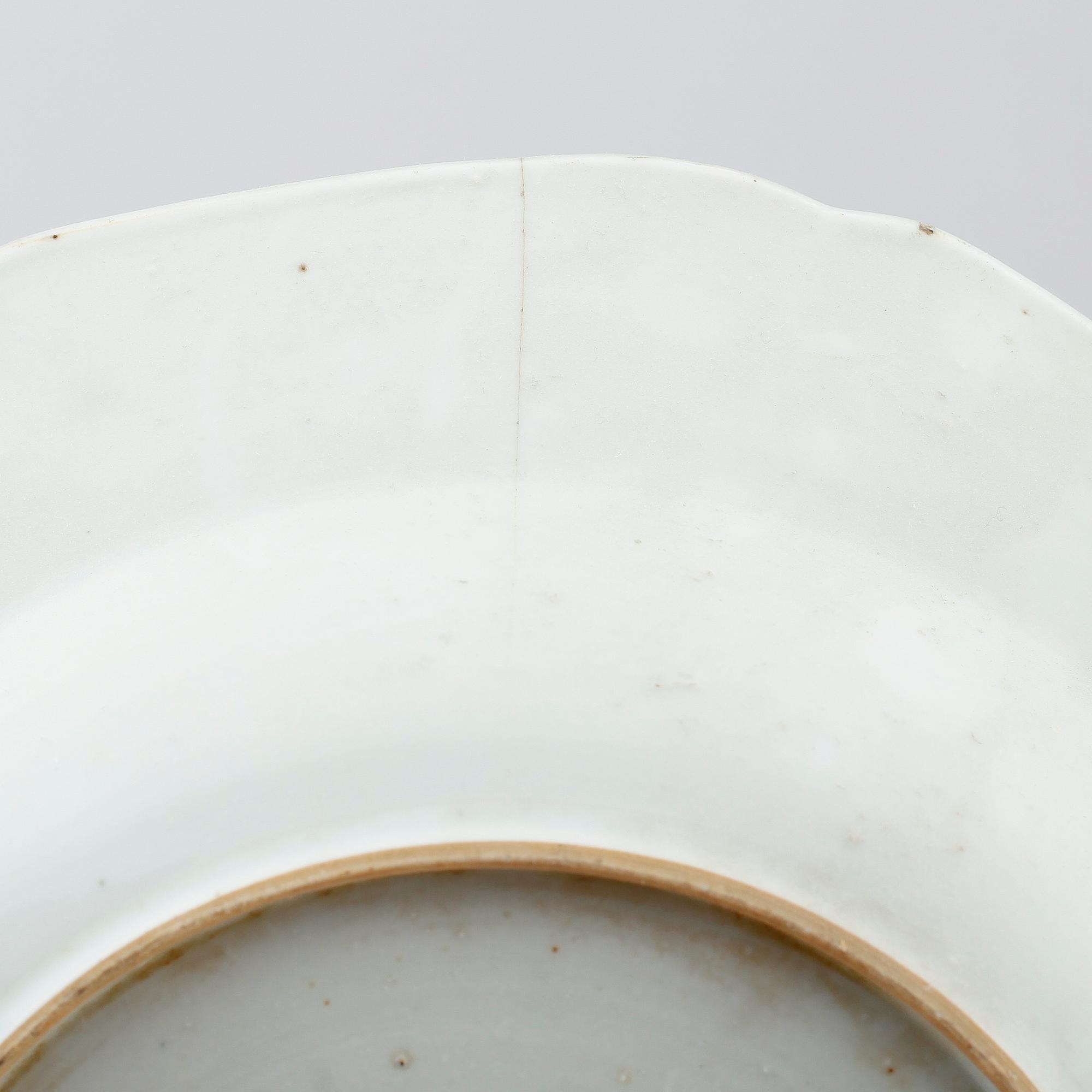 TALLRIKAR, 4 st, porslin, Kina, 1700-tal.