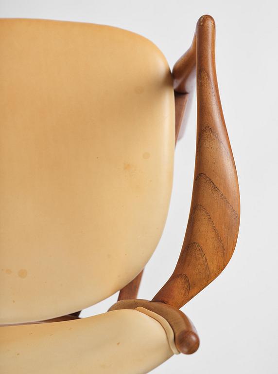 Finn Juhl, a set of six chairs and a pair of armchairs, model "Bo-63" and "Bo-72", Bovirke, Denmark, 1940s-50s.
