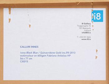Callum Innes, "Ivory Black Blue / Quinacridone Gold (no. 59)".