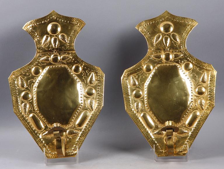 VÄGGPLÅTAR ett par. Barockstil 1900-tal.