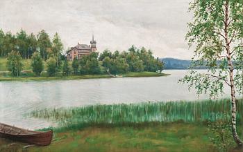 Felix Frang-Pahlama, A VILLA IN A SUMMER LANDSCAPE.