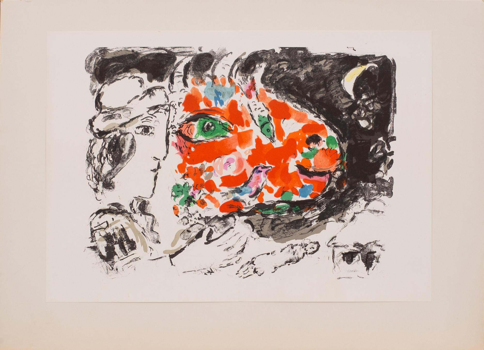 MARC CHAGALL, färglitografi, ur Derrière le Miroir nr 198, 1972.