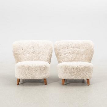 Armchairs, a pair, Swedish modern, 1940s.