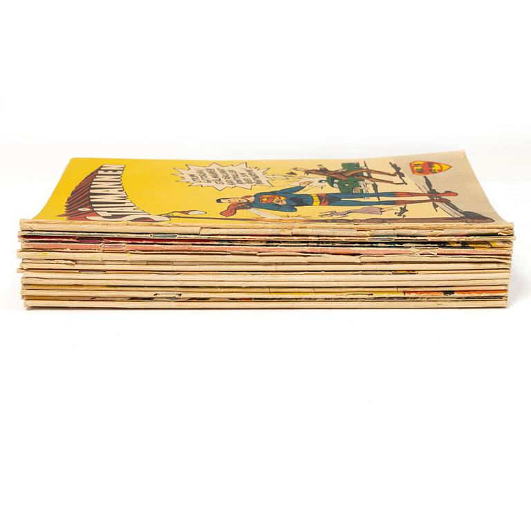 Comic books, 15, "Stålmannen", assorted years and issues, including 1953.
