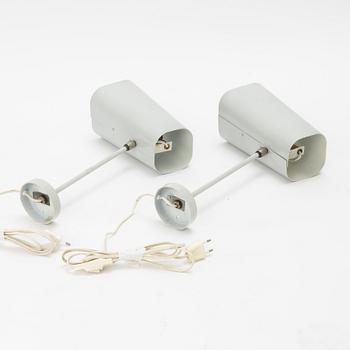 Uno Westerberg, a pair of wall lamps model "8889", Arvid Böhlmarks Lampfabrik, Stockholm, 1960s.