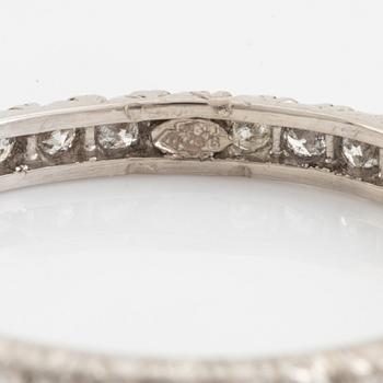 Platinum and eight cut diamond ring.