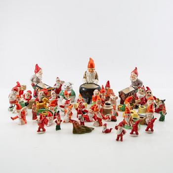 A collection of gnomes, approximately 50 pcs, 20th century.