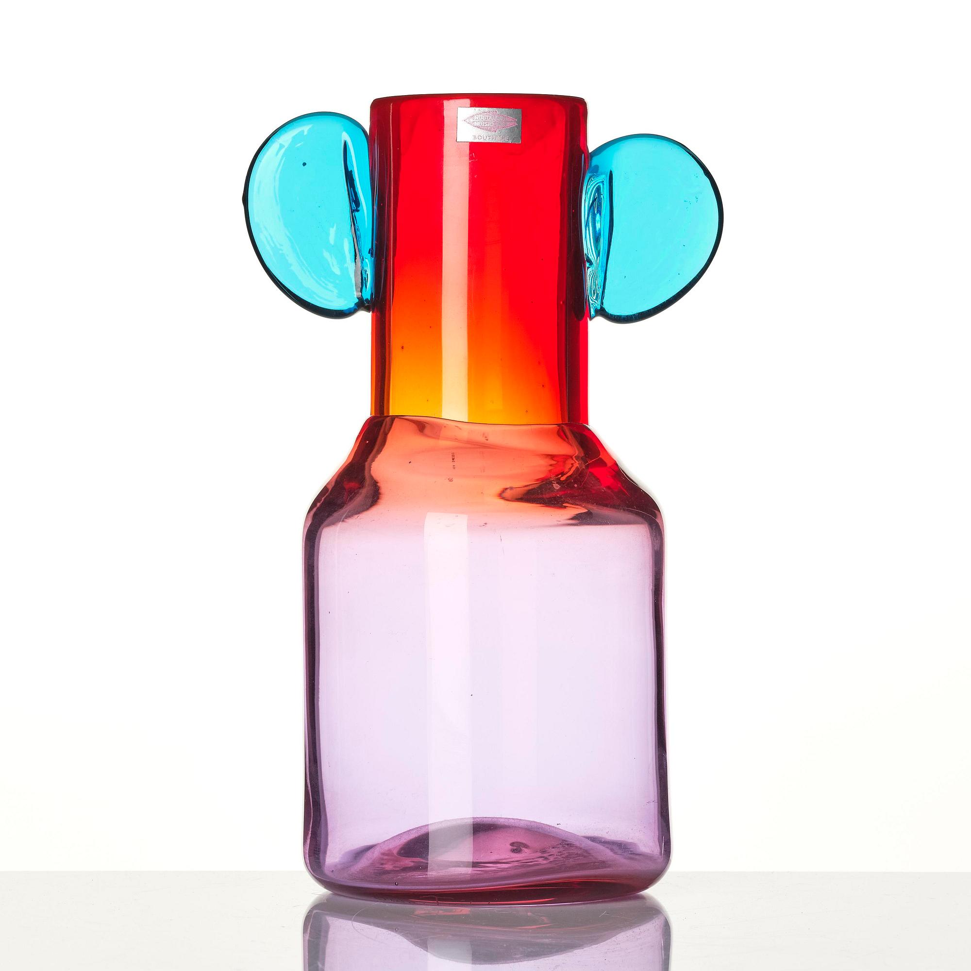 Oiva Toikka, a "Pompom" glass vase, Nuutajärvi, Notsjö, Finland, late 1960s.
